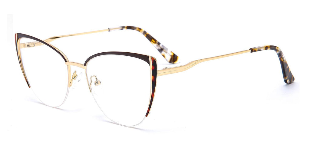 Metal Optical Frame OT8426 Brown