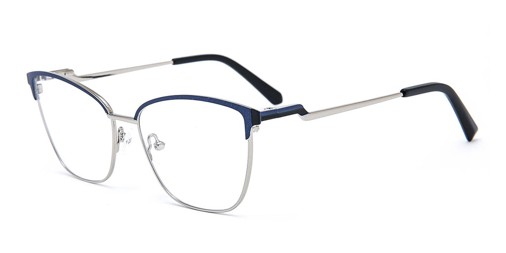 Wholesale Eyeglasses Online in Metal Frames blue-silver